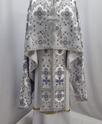 Вбрання для священиків Ф1015 сріблясте