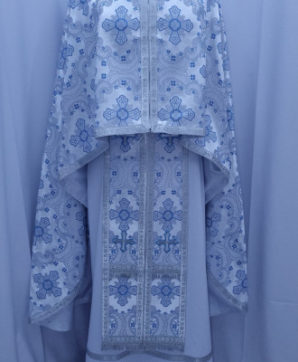 Вбрання для священиків Ф101 сріблясто голубе
