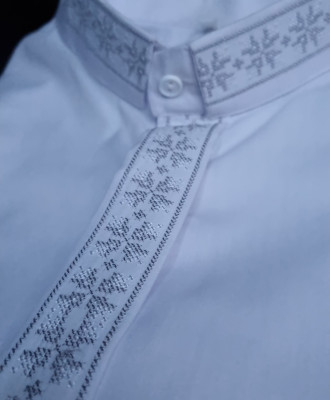 Сорочка вишита для священника 1004 біла