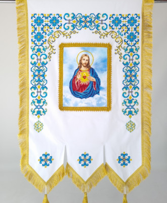 Хоругви з вишивкою бісером ХБ1802 з вишитими образами