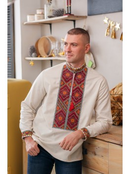 Рубашка чоловіча українська з стильною вишивкою 1802