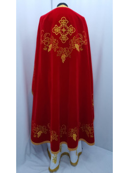 Вишитий одяг для священників Ф37 оксамит червоний
