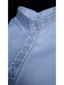 Сорочка вишита для священника 1004 біла